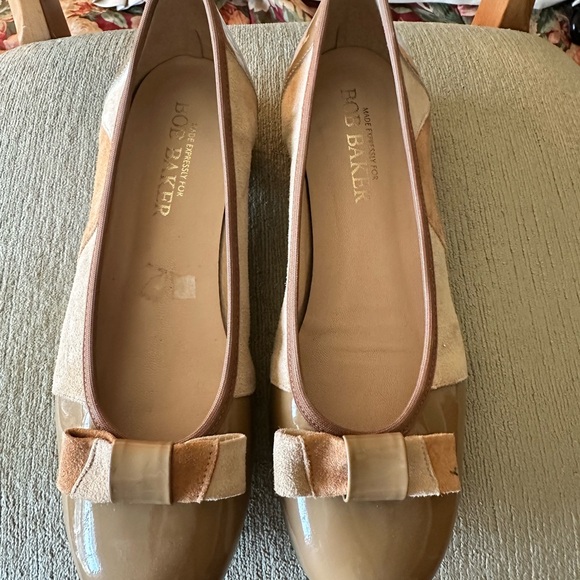 Bob Baker designer size 38 or 8 tan leather flats. - Picture 3 of 9